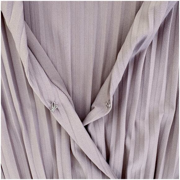 H&M Pleated Maxi Dress | Long Flowy Formal Wedding Guest Lavender Purple | XS - Picture 4 of 5